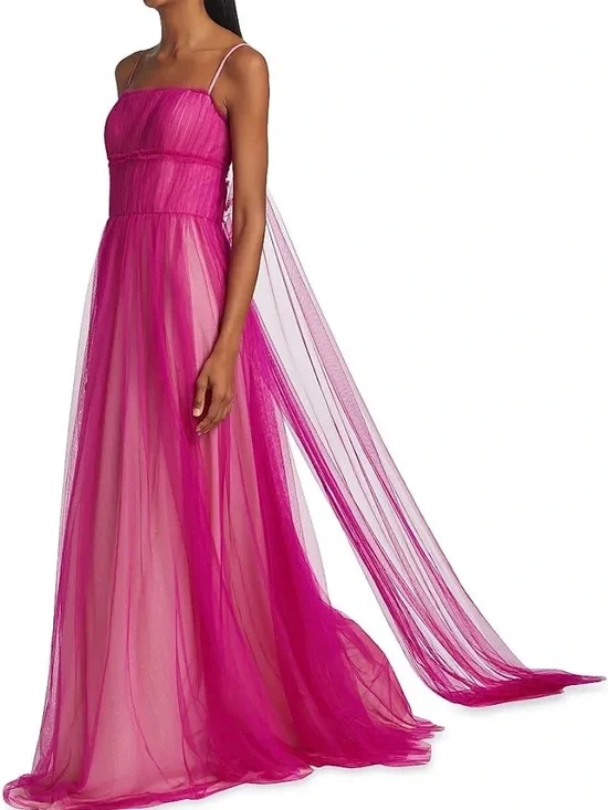 Vera Wang Fuchsia Pink Maxi Dress - Picture 2 of 2